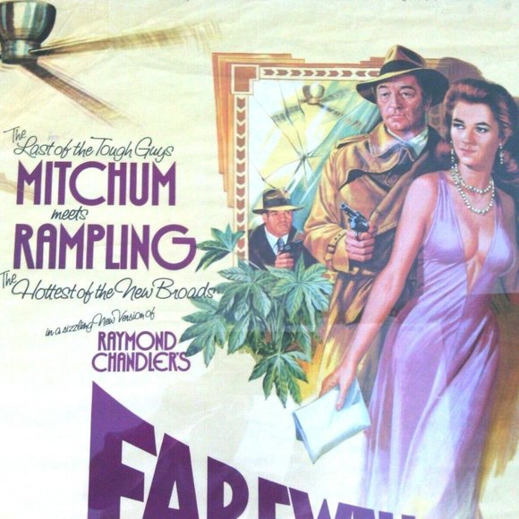 Vintage Poster Farewell My Lovely Original Film Wall Movie Robert Mitcham Poster - Picture 6 of 16
